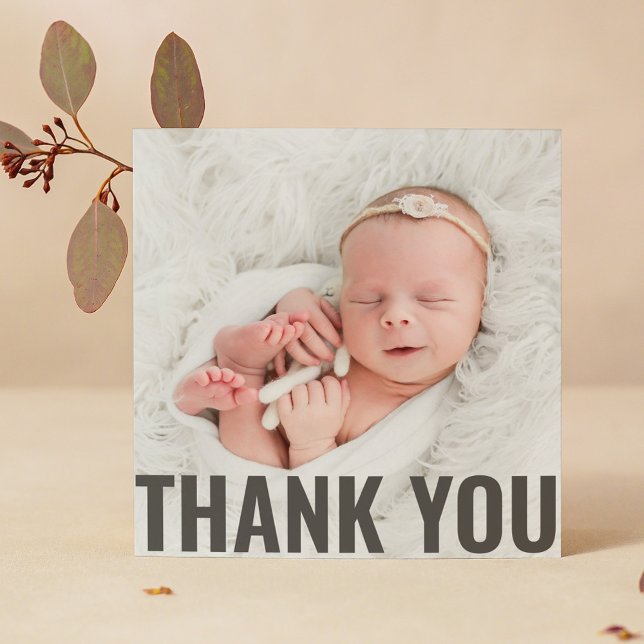 Baby Gift Modern Thank You Newborn Baby Shower (Creator Uploaded)