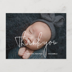 Baby Gift Shower Thank You 4 Photo Collage  Holiday Postcard