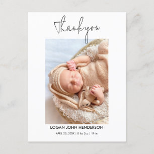 Baby Gift Shower Thank You 4 Photo Collage Holiday Postcard