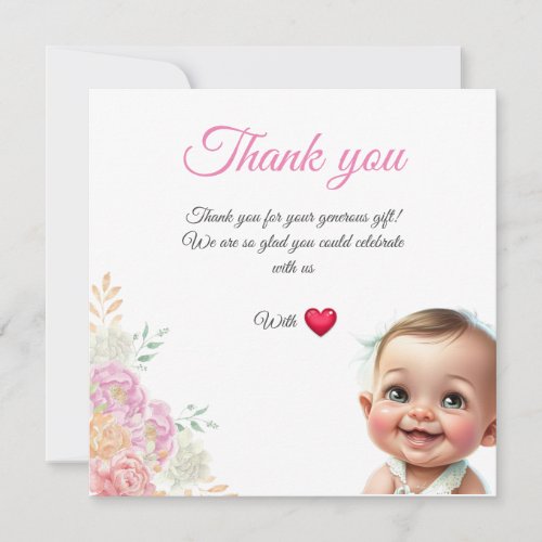 Baby Gift Thank You Card