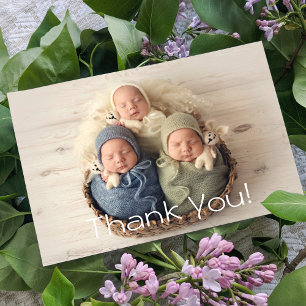 Baby Gift Triplets Thank You Newborn Baby Shower Card