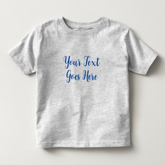 Baby Gifts Upload Photo Grey Create Your Own Toddler T-shirt (Front)