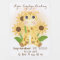 Baby Giraffe and Sunflowers