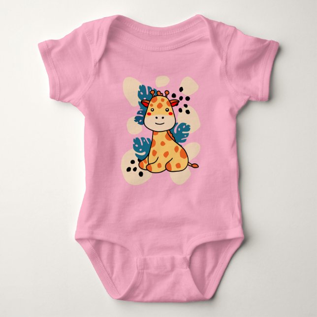 Baby Giraffe Baby Bodysuit (Front)