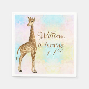 Baby Giraffe Baby Shower Cute Napkins