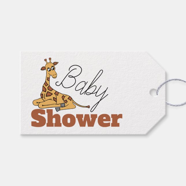 Baby Giraffe, Baby Shower Gift Tags (Front (Horizontal))