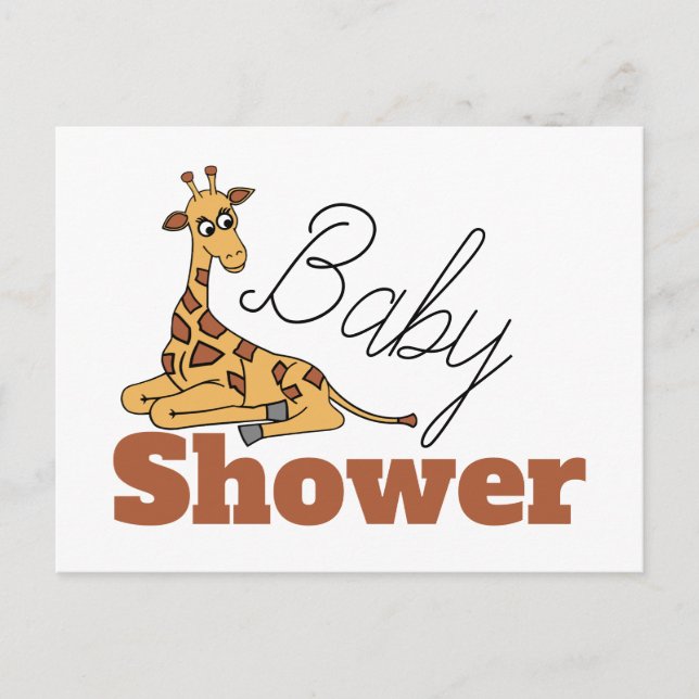 Baby Giraffe, Baby Shower Invitation (Front)