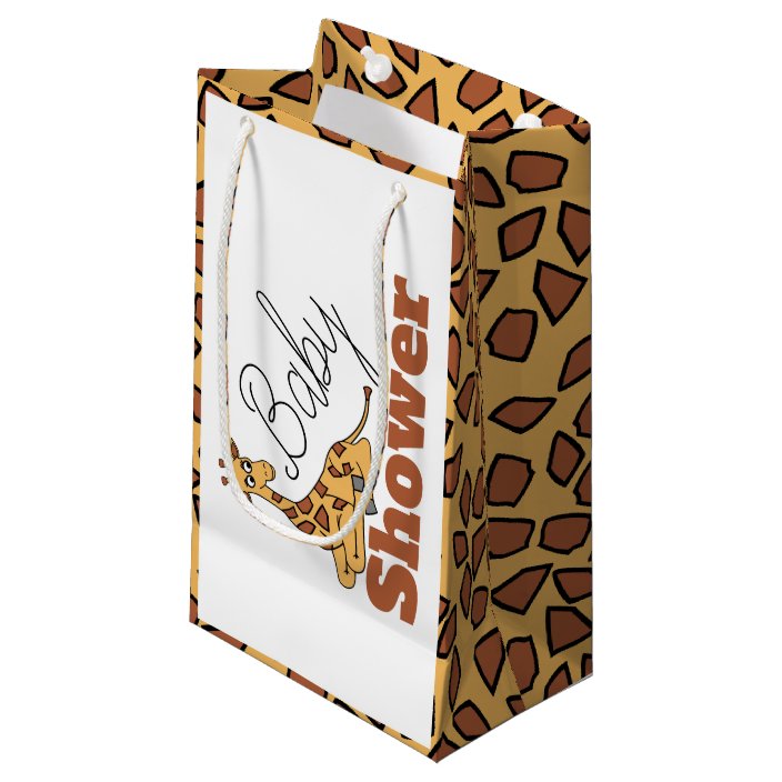 Baby Giraffe Baby Shower Small Gift Bag Zazzle Com