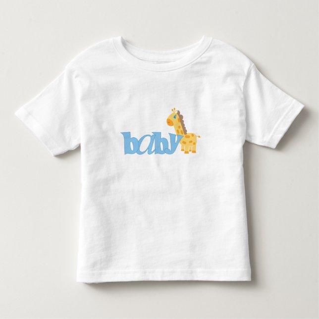 Baby Giraffe (blue) Toddler T-shirt (Front)