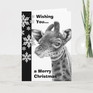 Baby Giraffe Christmas Card