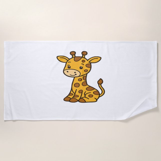 baby giraffe Classic T-Shirt Beach Towel (Front)