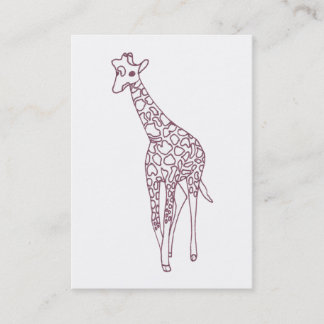 Baby Giraffe Coloring Business Cards