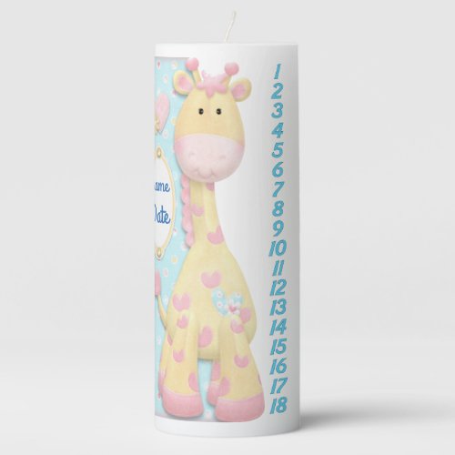 Baby Giraffe Countdown Birthday Candle