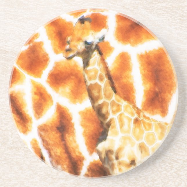 Baby Giraffe Drink Coaster (Front)