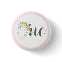 Baby Giraffe Floral Number One 1st Birthday Party