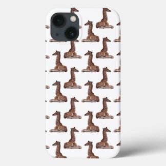Baby Giraffe Frenzy iPad Case (White)