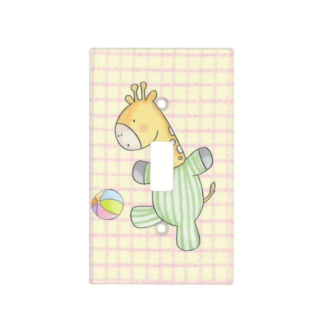 Baby Giraffe Light Switch Cover (Front)
