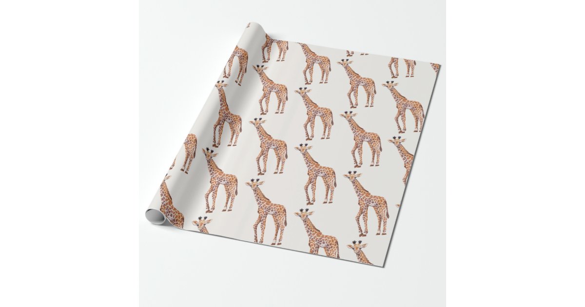 Giraffe Pattern Tissue Paper - Safari Animal Themed Gift Wrapping