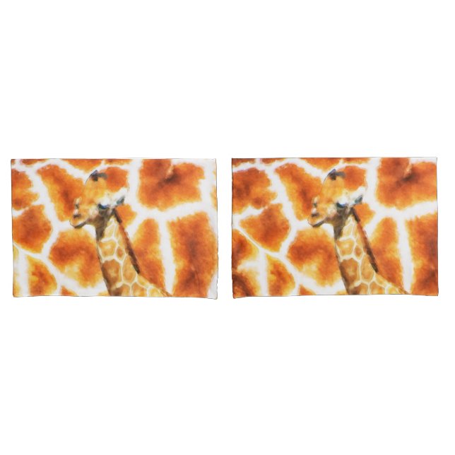 Baby Giraffe Pillow Case (Front-Set)