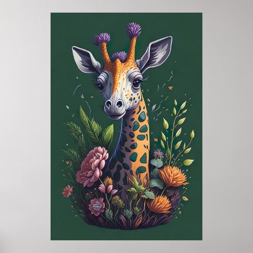 Baby Giraffe Poster