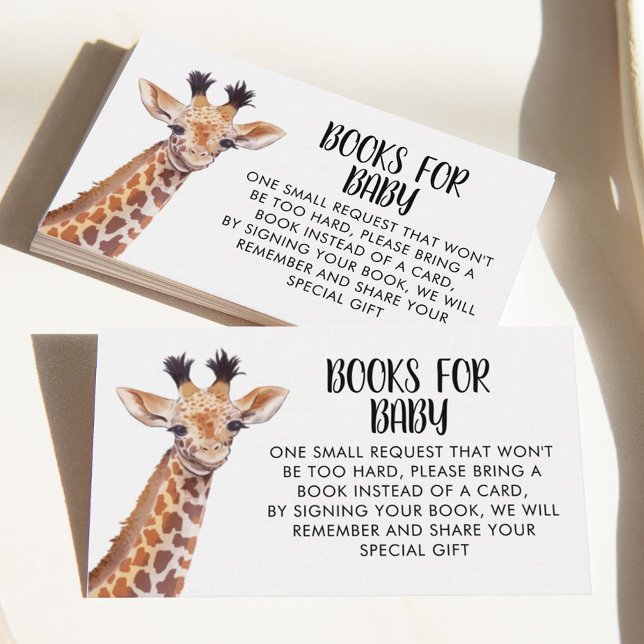 Baby Giraffe Safari Book Request Enclosure Card (Creator Uploaded)