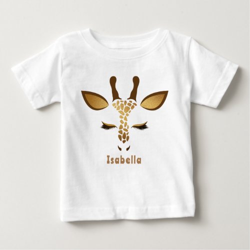 Baby giraffe Safari Wild one birthday Baby T_Shirt