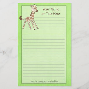 Baby Giraffe Stationery