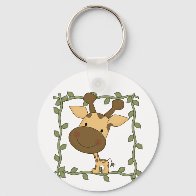 Baby Giraffe Tshirts and Gifts Keychain (Front)