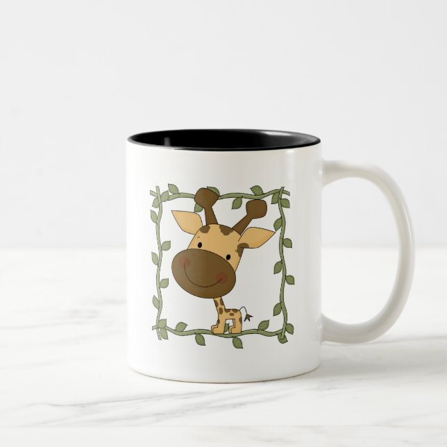 Baby Giraffe Tshirts and Gifts Two-Tone Coffee Mug (Right)