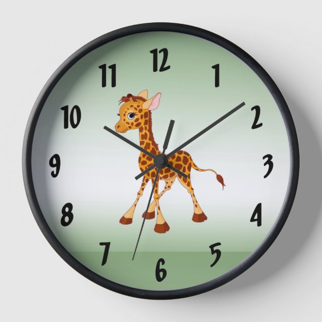 Baby Giraffe Wall Clock