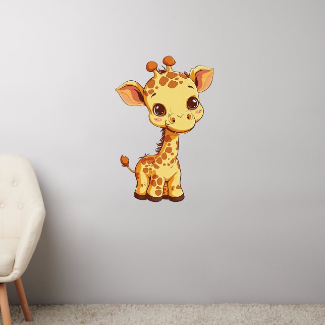 Baby Giraffe Wall Decal (Living Room 2)