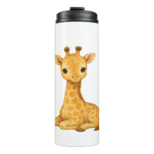 Baby Giraffe Watercolor Print – Nursery Wall Art O Thermal Tumbler