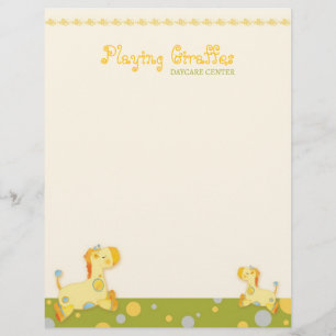 Baby Giraffes Childcare Business Letterhead