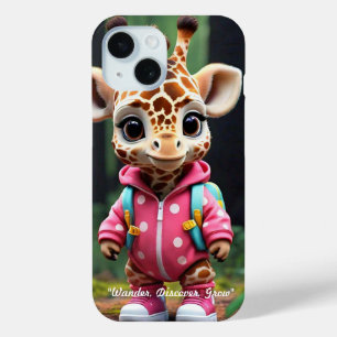 "Baby Giraffe's Day Out" iPhone 15 Case