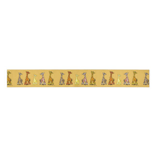 Baby Giraffes In A Row Ribbon