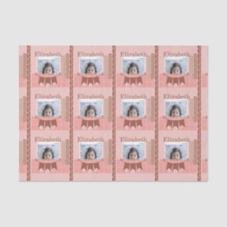 Baby Girl 1st Birthday Pink Scrapbook Tissue Paper