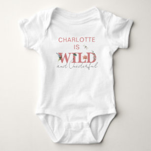Baby Girl 1st Birthday Wild & Onederful Pink Bodysuit