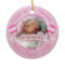 Baby Girl 1st Christmas Ornament YOUR PHOTO 2 TEXT