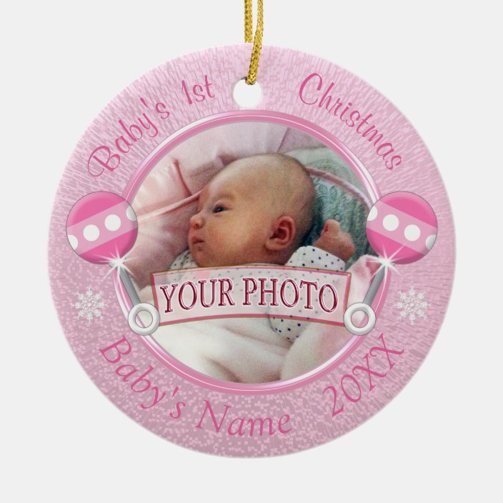 baby girl first christmas ornament