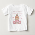 Baby Girl 1st Valentine&#39;s Day Baby T-shirt at Zazzle
