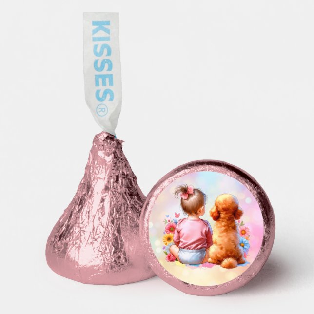 Baby Girl and an Apricot Poodle Hershey®'s Kisses® (Front)