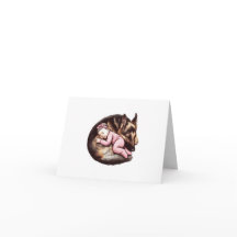 Baby Girl and German Shepherd