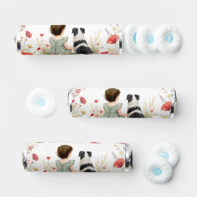 Baby Girl and her Puppy Baby Shower  Breath Savers® Mints (Assorted)