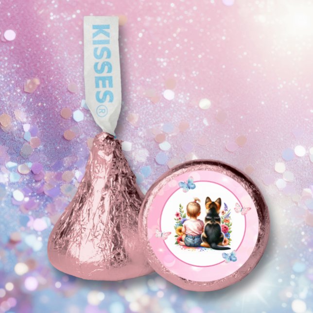 Baby Girl and her Puppy | Baby Shower   Hershey®'s Kisses® (Creator Uploaded)