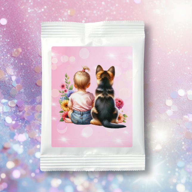 Baby Girl and her Puppy | Baby Shower   Lemonade Drink Mix (Creator Uploaded)