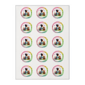 Baby Girl and her Teddy Bear | It's a Girl Edible Frosting Rounds (Sheet)