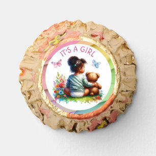 Baby Girl and her Teddy Bear It's a Girl Reese's Peanut Butter Cups