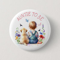 Baby Girl and Puppy Baby Shower Aunt To Be