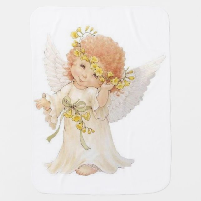 Baby Girl Angel Baby Blanket (Front)