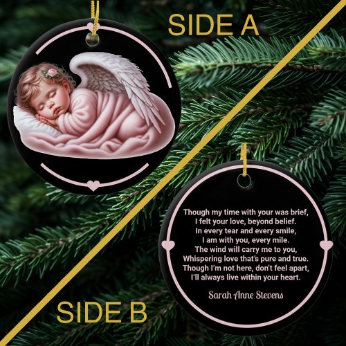 Baby Girl Angel Memorial Ceramic Ornament